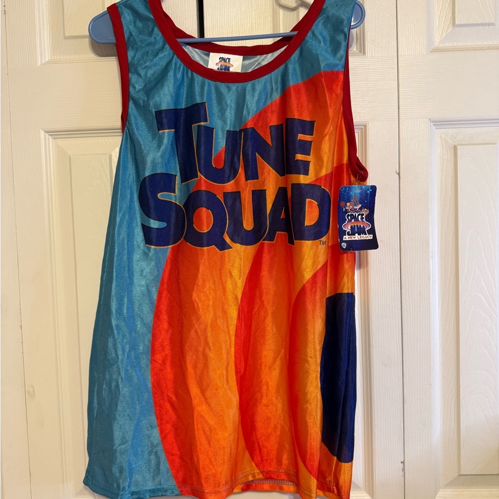 Tune Squad Tank Top - Vibrant Blue and Orange